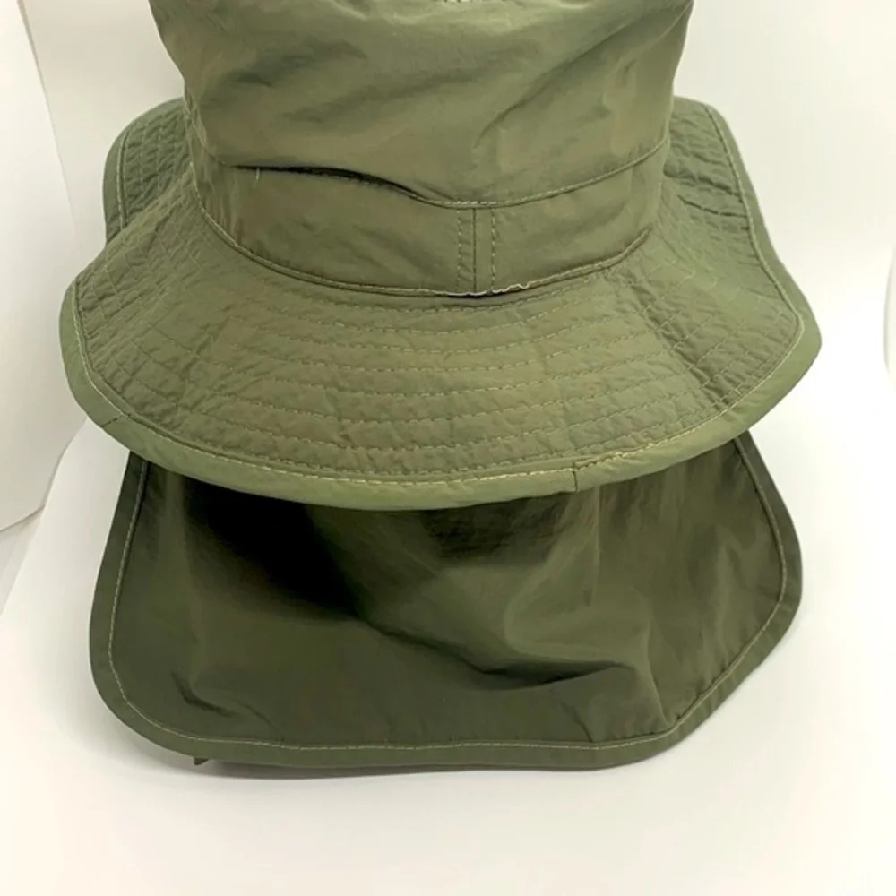 Stetson Boonie Hat Green Medium Vented Adjustable Toggle Neck Flap Outdoor Hike